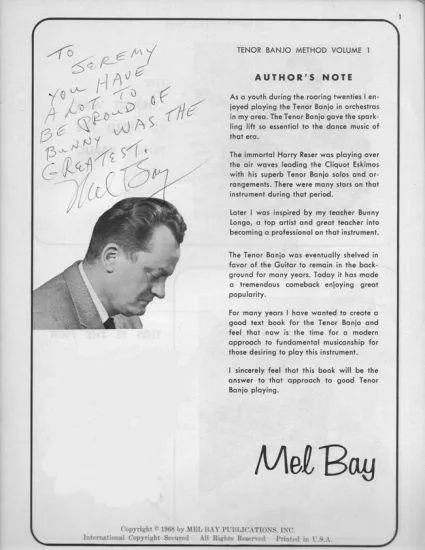 Mel Bay Author’s Note