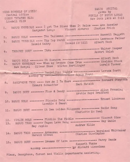 Recital November 24, 1929